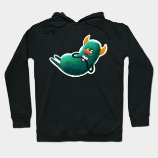 Funny happy monster sticker Hoodie